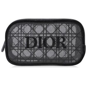 Dior Parfums Black Mesh Makeup Bag